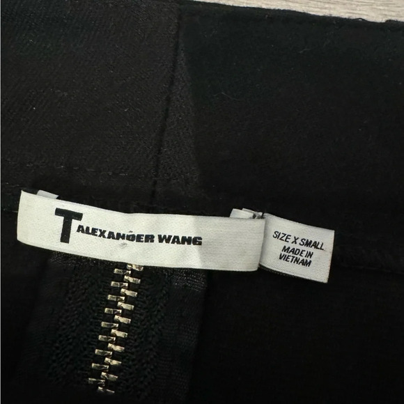 T Alexander Wang Black Mini Skirt Full Zip Back Stretch Luxe Party Size XS - Picture 5 of 6